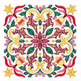 Christmas Kaleidoscope Reindeer Square