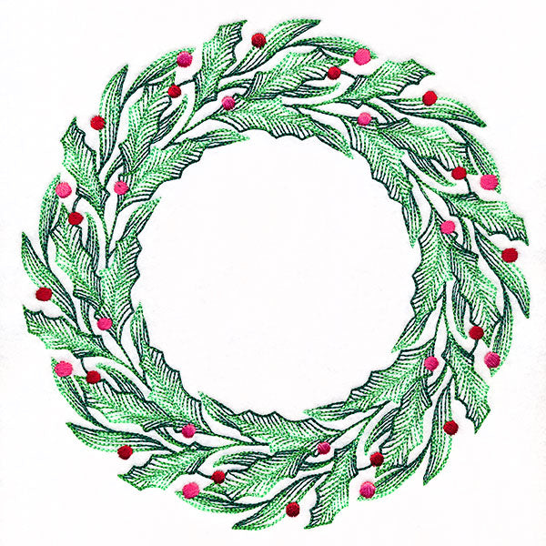 Holly & Berries Christmas Wreath