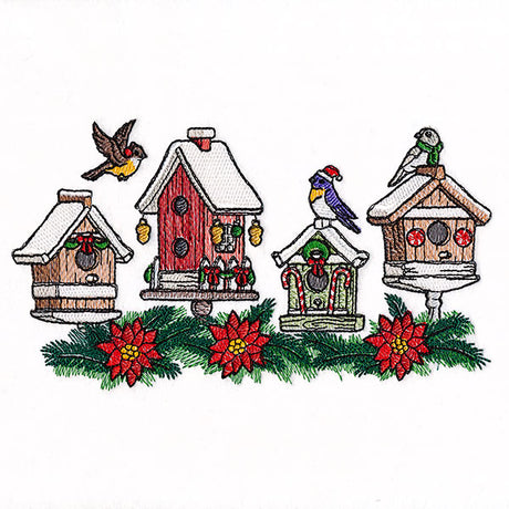Christmas Birdhouse Block Party Border