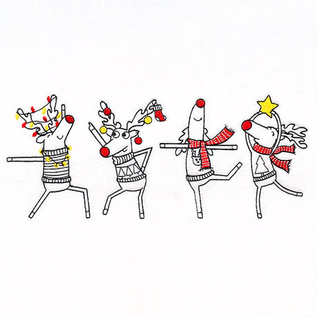 Dance Party Reindeer Border