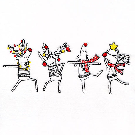 Dance Party Reindeer Border