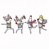 Dance Party Reindeer Border