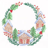 Gingerbread House Christmas Wreath