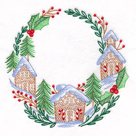 Gingerbread House Christmas Wreath