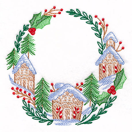 Gingerbread House Christmas Wreath