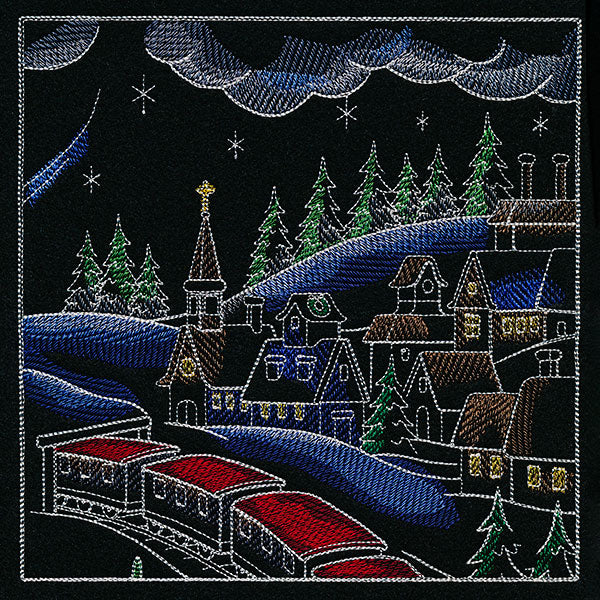Christmas Express Train Scene Panel 2