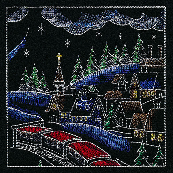 Christmas Express Train Scene Panel 2