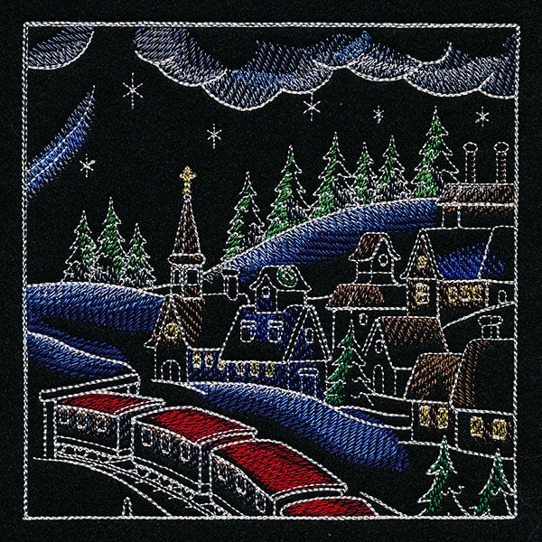 Christmas Express Train Scene Panel 2