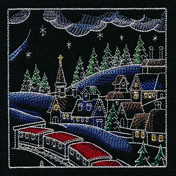 Christmas Express Train Scene Panel 2