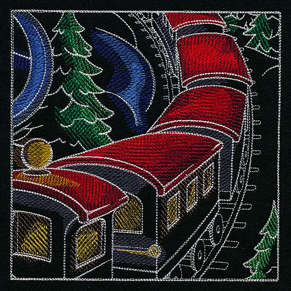 Christmas Express Train Scene Panel 4