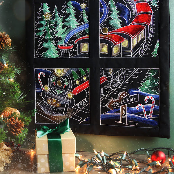 Christmas Express Train Scene Panel 4