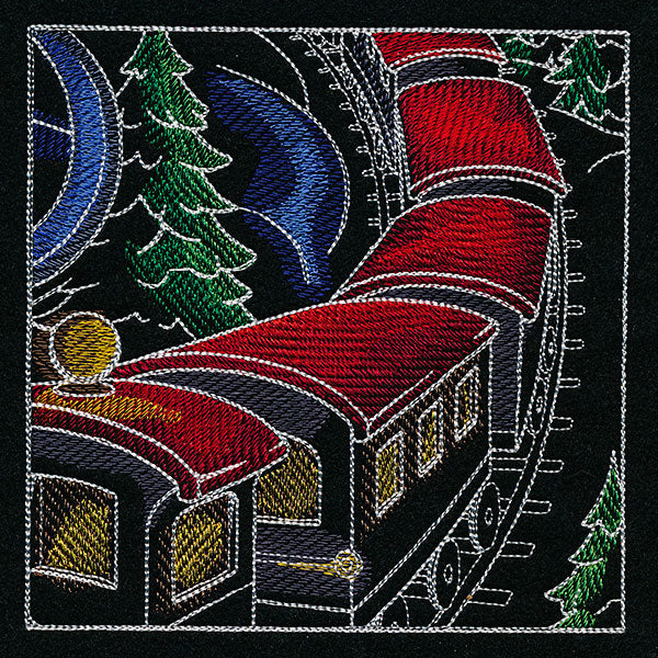 Christmas Express Train Scene Panel 4