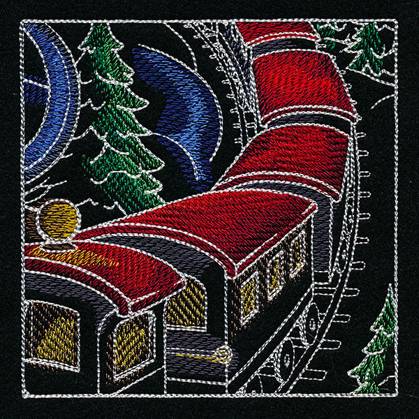 Christmas Express Train Scene Panel 4