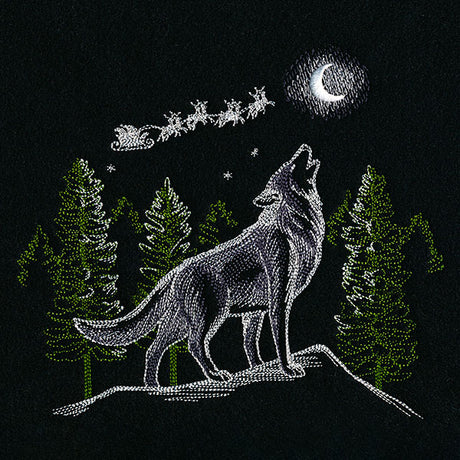 Howling Wolf Santa's Flight Scene