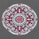 Poinsettias & Holly Doily (Organza)