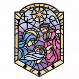 The Holy Family in Stained Glass