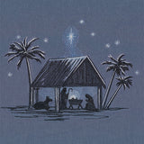 Moonlit Christmas Manger Scene