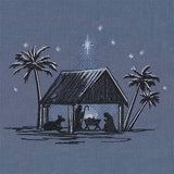 Moonlit Christmas Manger Scene