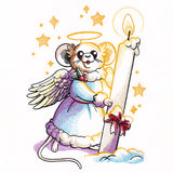 Christmas Angel Mouse with Candle