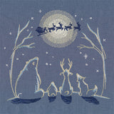 North Pole Animals and Santa's Flight Christmas Eve Scene