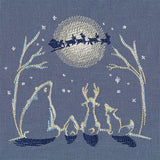 North Pole Animals and Santa's Flight Christmas Eve Scene