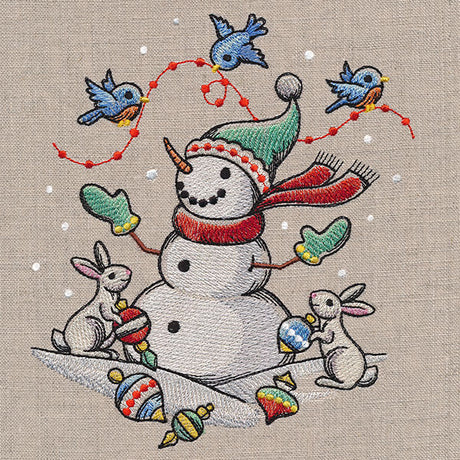 Winter Snowman and Friends