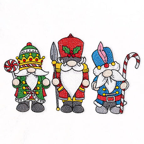 Christmas Nutcracker Gnomes Trio
