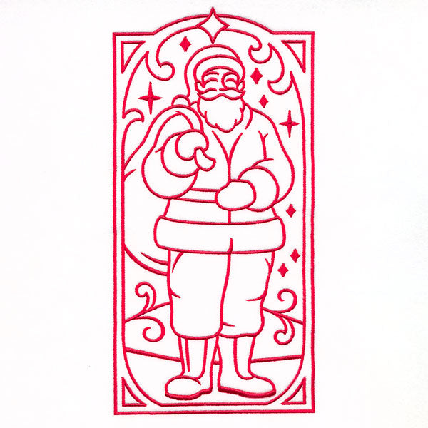 Art Deco Christmas - Santa Panel