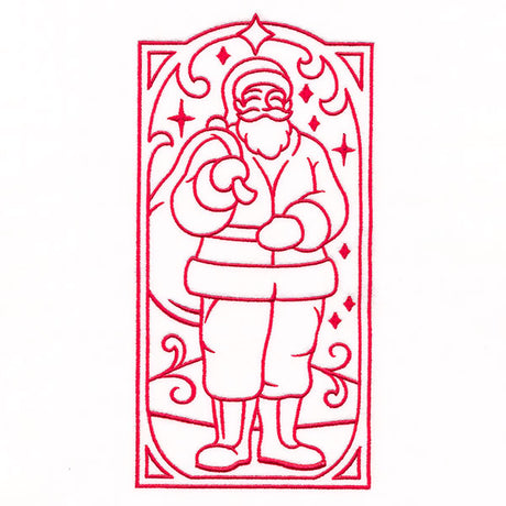 Art Deco Christmas - Santa Panel