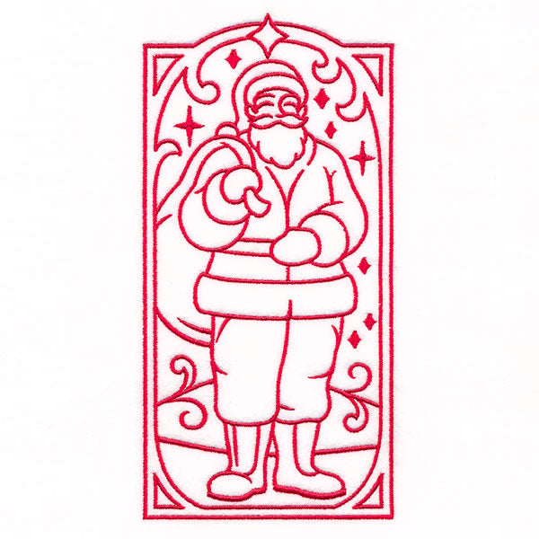 Art Deco Christmas - Santa Panel