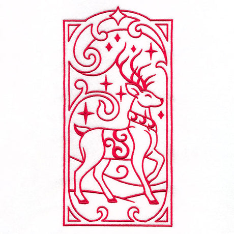 Art Deco Christmas - Reindeer 1 Panel