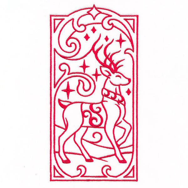 Art Deco Christmas - Reindeer 1 Panel