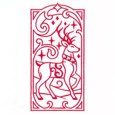 Art Deco Christmas - Reindeer 1 Panel