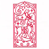 Art Deco Christmas - Reindeer 1 Panel