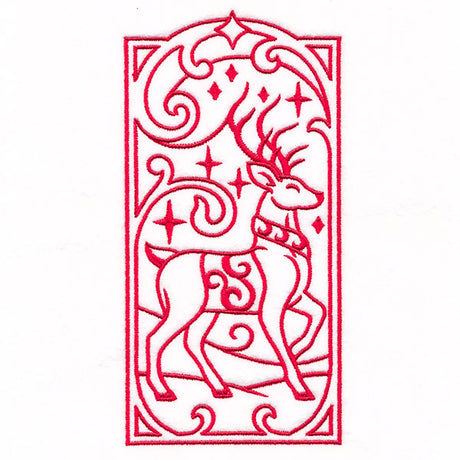 Art Deco Christmas - Reindeer 1 Panel