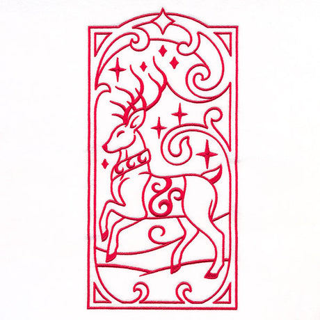 Art Deco Christmas - Reindeer 2 Panel