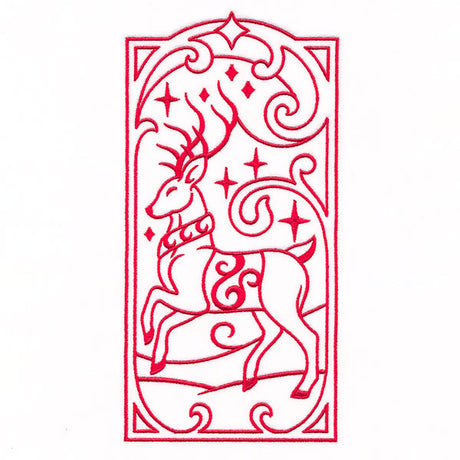 Art Deco Christmas - Reindeer 2 Panel