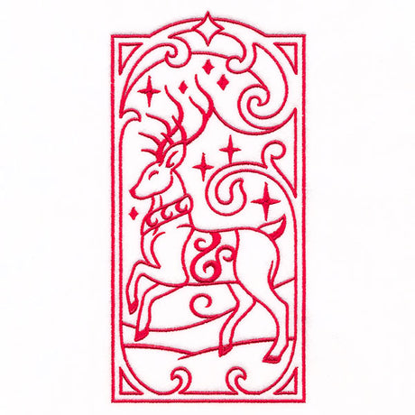 Art Deco Christmas - Reindeer 2 Panel