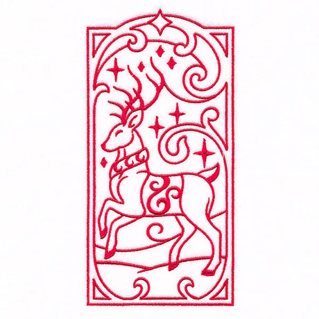 Art Deco Christmas - Reindeer 2 Panel