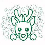 Christmas Peeking Doodles - Reindeer