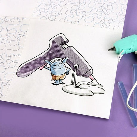 Bobblin of the Month - Hot Glue Gun Mess