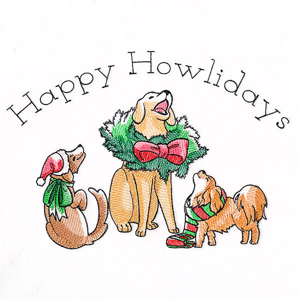 Happy Howlidays Caroling Dogs