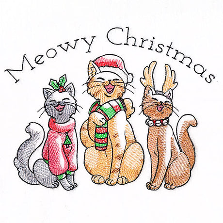 Meowy Christmas Caroling Cats
