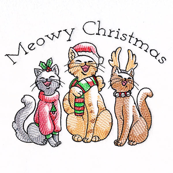 Meowy Christmas Caroling Cats