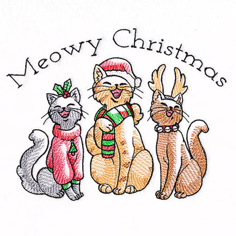 Meowy Christmas Caroling Cats