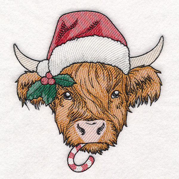 Moo-y Christmas Highland Cow