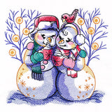 Winter Enchantment Snowman Couple