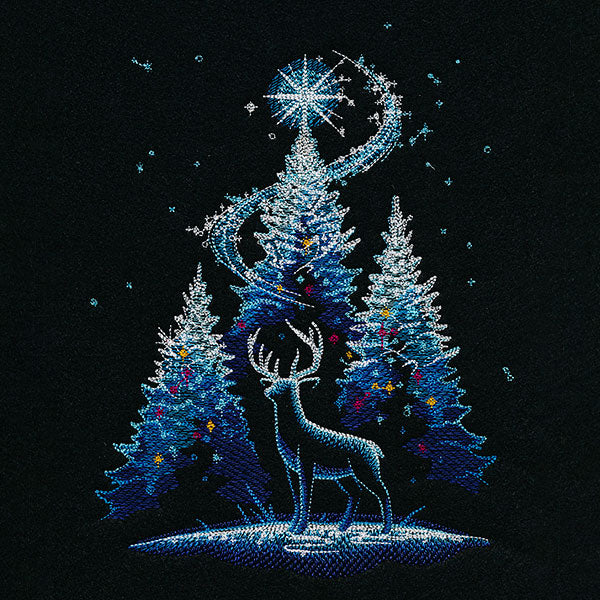 Glowing Yuletide Forest Scene