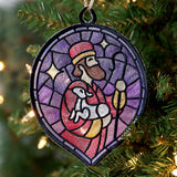 Stained Glass Nativity Ornament - Shepherd