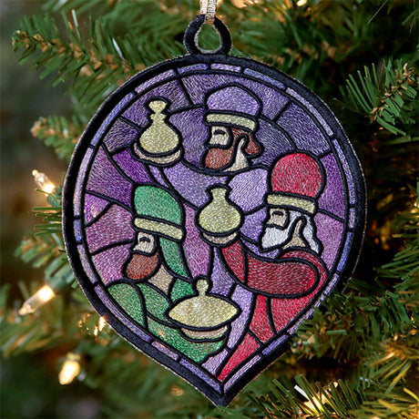 Stained Glass Nativity Ornament - Wise Men